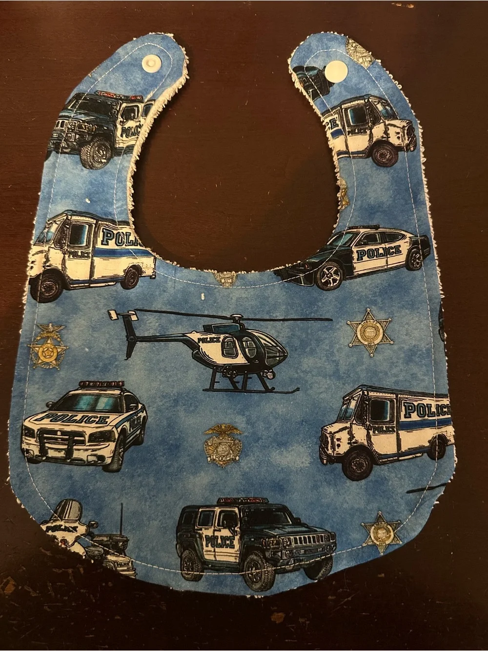 Handmade Police Vehicles bib